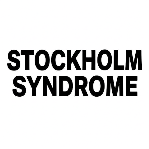 Black words - Stockholm Syndrome with white background