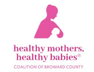 Pink and White logo of Healthy Mothers, Healthy Babies Coalition