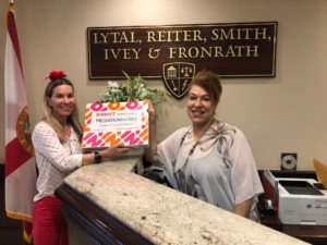 MediationWorks Joanne Luckman Making Donut Delivers to Lytal Reiter Smith Ivey & Fronrath