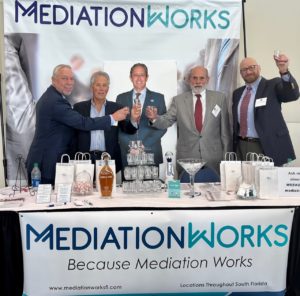MediatonWorks Mediators Philip Thompson, Don Korman, Eric Luckman, Jose G. Rodriguez, and Andrew Winston at Palm Beach County Bar Associations Bench Bar Conference.