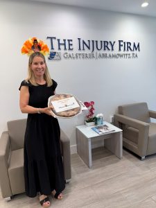 Joanne Luckman Delivering Pies to Galsterer Abramowitz PA 