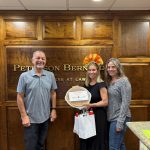 Joanne Luckman Delivering Pies to Senior Justice Law Firm