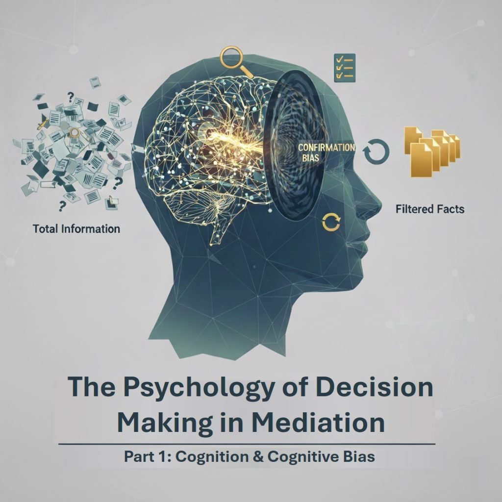 Brain showing information coming in and being processed in respect to cognitive bias and the psychology of decision making