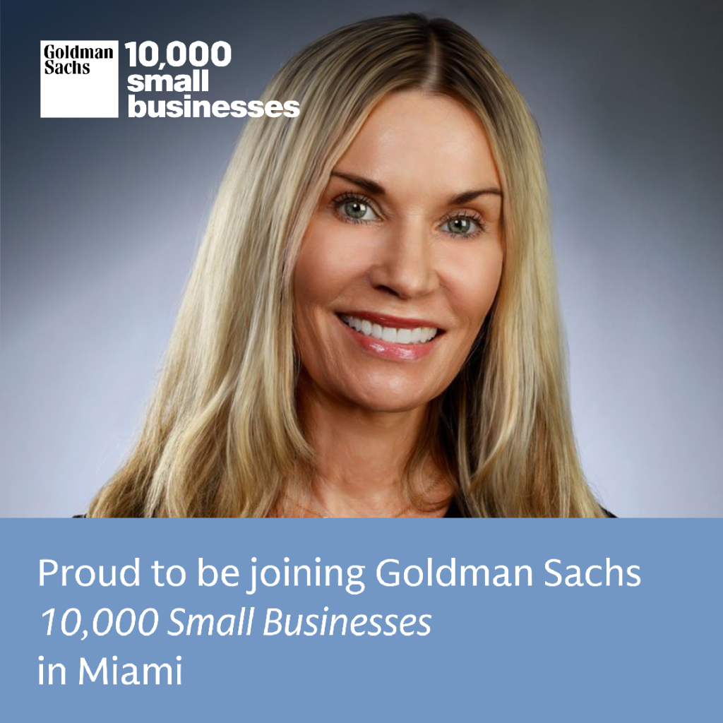 Joanne Luckman headshot in Goldman Sachs10k Small Businesses Badge